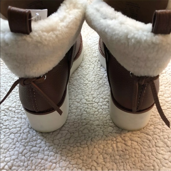 COACH URBAN HIKER Shearling Leather Platform Boots - Picture 6 of 7
